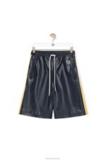 Loewe Women Tracksuit shorts in nappa 206XF1117 Navy/Yellow - Image 5