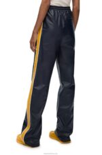 Loewe Women Tracksuit trousers in nappa 206XF1118 Navy/Yellow - Image 3