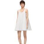 Loewe Women Trapeze dress in cotton 206XF1034 White