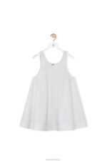 Loewe Women Trapeze dress in cotton 206XF1034 White - Image 5