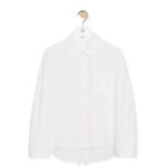 Loewe Women Trapeze shirt in cotton poplin 206XF900 White