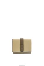 Loewe Women Trifold wallet in soft grained calfskin 206XF1209 Sage Green/Dark Khaki Green