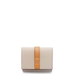 Loewe Women Trifold wallet in soft grained calfskin 206XF1219 Light Oat/Honey