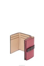 Loewe Women Trifold wallet in soft grained calfskin 206XF1241 Plumrose/Chocolate - Image 4