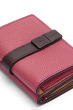 Loewe Women Trifold wallet in soft grained calfskin 206XF1241 Plumrose/Chocolate - Image 5