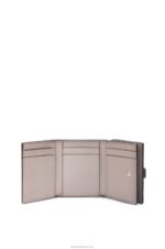 Loewe Women Trifold wallet in soft grained calfskin 206XF1250 Pearl Grey/Light Pale Green - Image 2
