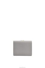 Loewe Women Trifold wallet in soft grained calfskin 206XF1250 Pearl Grey/Light Pale Green - Image 5