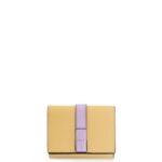 Loewe Women Trifold wallet in soft grained calfskin 206XF1266 Dark Butter/Mauve