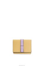 Loewe Women Trifold wallet in soft grained calfskin 206XF1266 Dark Butter/Mauve