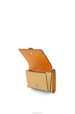 Loewe Women Trifold wallet in soft grained calfskin 206XF1266 Dark Butter/Mauve - Image 3