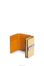 Loewe Women Trifold wallet in soft grained calfskin 206XF1266 Dark Butter/Mauve - Image 4