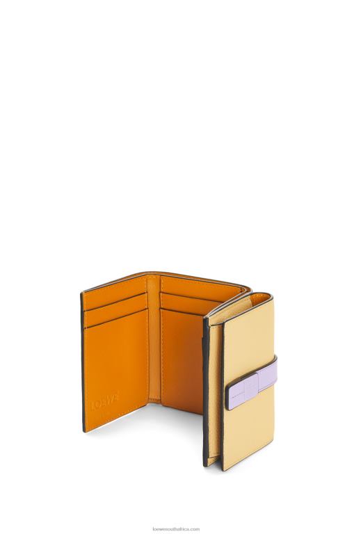Loewe Women Trifold wallet in soft grained calfskin 206XF1266 Dark Butter/Mauve - Image 4