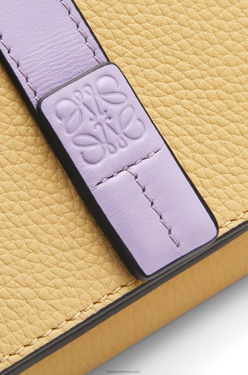 Loewe Women Trifold wallet in soft grained calfskin 206XF1266 Dark Butter/Mauve - Image 6