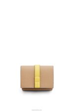 Loewe Women Trifold wallet in soft grained calfskin 206XF1285 Butter/Pale Lemon