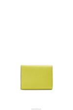 Loewe Women Trifold wallet in soft grained calfskin 206XF1311 Lime Yellow/Avocado Green - Image 5