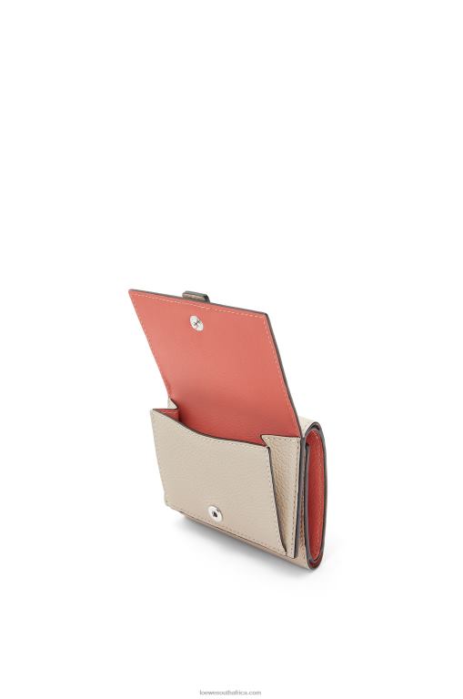 Loewe Women Trifold wallet in soft grained calfskin 206XF1315 Light Oat/Honey - Image 3
