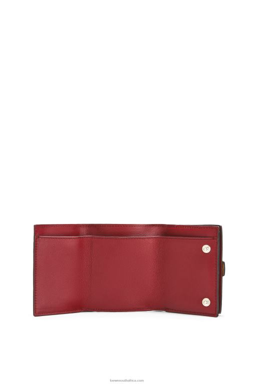 Loewe Women Trifold wallet in soft grained calfskin 206XF1316 Light Caramel/Pecan - Image 2