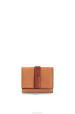 Loewe Women Trifold wallet in soft grained calfskin 206XF1316 Light Caramel/Pecan