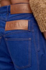 Loewe Women Trompe l'oeil jeans in denim 206XF1181 Bright Blue - Image 4