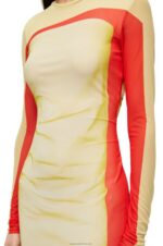 Loewe Women Tube dress in mesh 206XF1031 Yellow/Red - Image 3