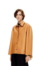 Loewe Women Tunic shirt in nappa 206XF937 Warm Desert - Image 2