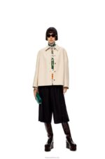 Loewe Women Tunic shirt in nappa 206XF938 Ecru