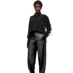 Loewe Women Tunic shirt in silk 206XF935 White/Black