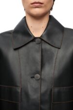 Loewe Women Turn-up jacket in nappa lambskin 206XF1134 Black - Image 4