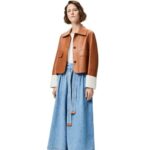 Loewe Women Turn-up jacket in nappa lambskin 206XF1136 Tan