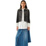 Loewe Women Turn-up jacket in nappa lambskin 206XF1149 Black