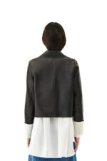 Loewe Women Turn-up jacket in nappa lambskin 206XF1149 Black - Image 3