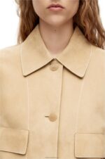 Loewe Women Turn-up jacket in suede lambskin 206XF1150 Gold - Image 4
