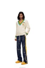Loewe Women Varsity sweater in wool 206XF964 Soft White