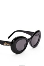 Loewe Women Wing sunglasses in acetate 206XF1436 Black - Image 4