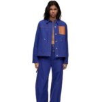 Loewe Women Workwear jacket in denim 206XF1180 Bright Blue