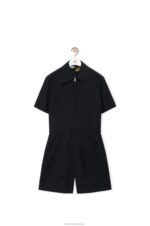 Loewe Women Workwear playsuit in cotton 206XF1104 Black - Image 4