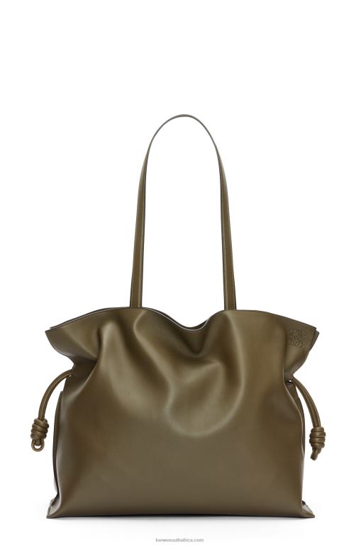 Loewe Women XL Flamenco bag in nappa calfskin 206XF360 Dark Khaki Green - Image 2