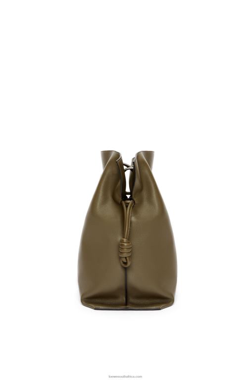 Loewe Women XL Flamenco bag in nappa calfskin 206XF360 Dark Khaki Green - Image 4